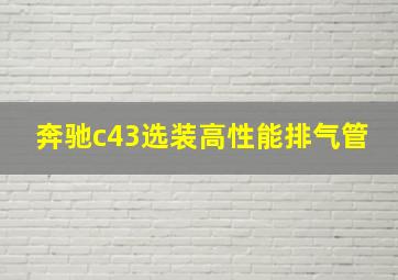 奔驰c43选装高性能排气管