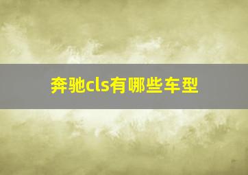 奔驰cls有哪些车型