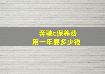 奔驰c保养费用一年要多少钱