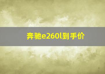 奔驰e260l到手价