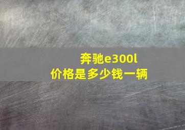 奔驰e300l价格是多少钱一辆