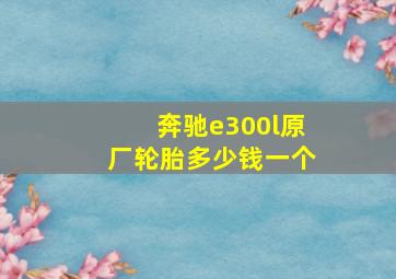 奔驰e300l原厂轮胎多少钱一个