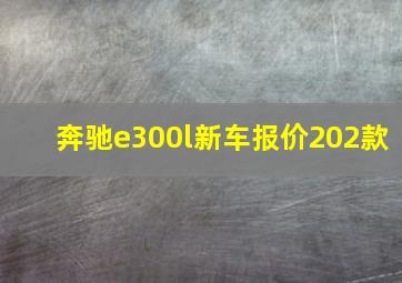 奔驰e300l新车报价202款