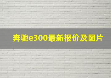 奔驰e300最新报价及图片