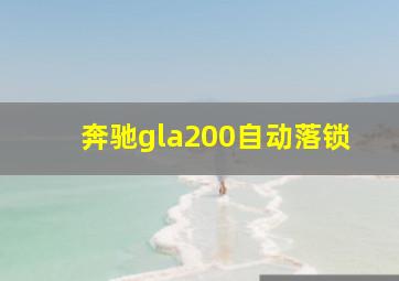 奔驰gla200自动落锁