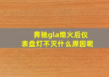 奔驰gla熄火后仪表盘灯不灭什么原因呢