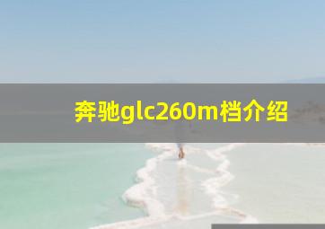 奔驰glc260m档介绍