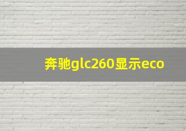 奔驰glc260显示eco