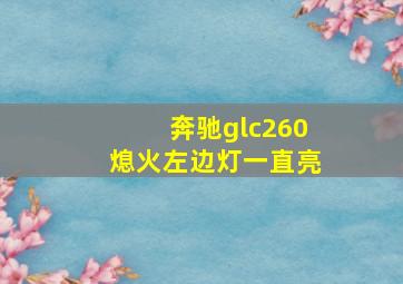 奔驰glc260熄火左边灯一直亮