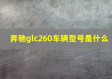 奔驰glc260车辆型号是什么