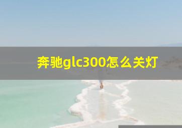 奔驰glc300怎么关灯