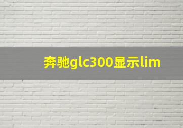 奔驰glc300显示lim