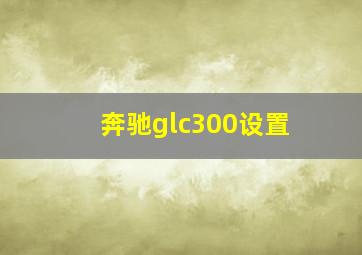 奔驰glc300设置