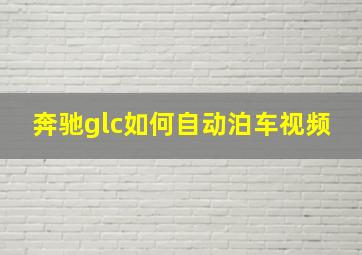 奔驰glc如何自动泊车视频