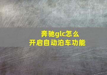 奔驰glc怎么开启自动泊车功能