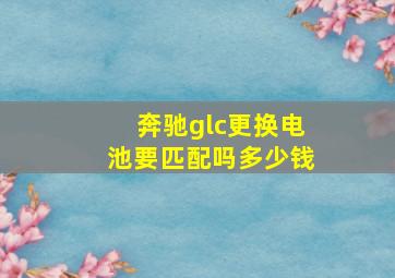 奔驰glc更换电池要匹配吗多少钱