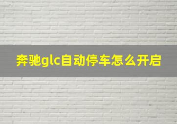 奔驰glc自动停车怎么开启