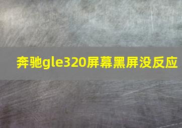 奔驰gle320屏幕黑屏没反应