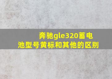 奔驰gle320蓄电池型号黄标和其他的区别