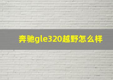 奔驰gle320越野怎么样