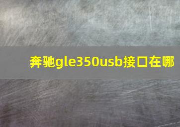 奔驰gle350usb接口在哪