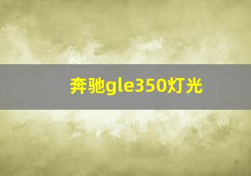 奔驰gle350灯光