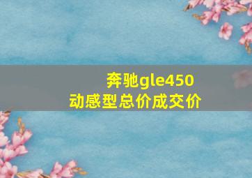 奔驰gle450动感型总价成交价