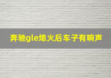 奔驰gle熄火后车子有响声