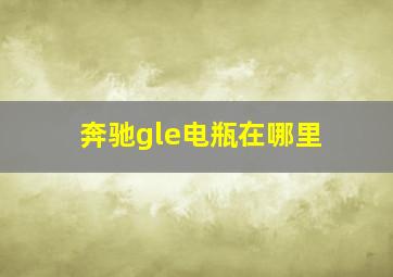 奔驰gle电瓶在哪里