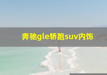 奔驰gle轿跑suv内饰