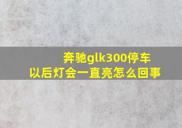 奔驰glk300停车以后灯会一直亮怎么回事