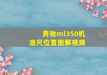 奔驰ml350机油尺位置图解视频