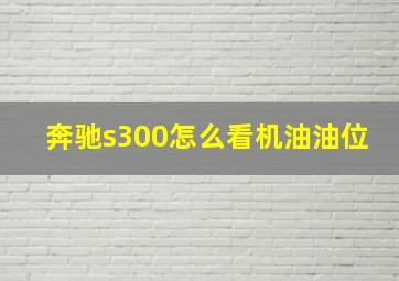 奔驰s300怎么看机油油位