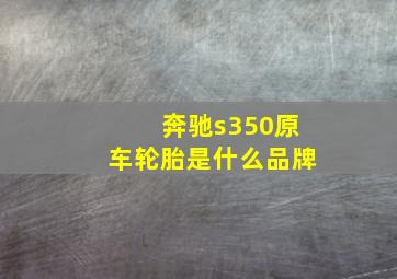 奔驰s350原车轮胎是什么品牌