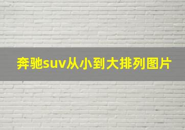 奔驰suv从小到大排列图片