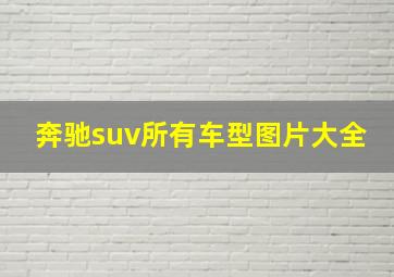 奔驰suv所有车型图片大全