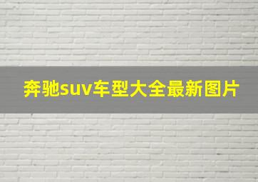 奔驰suv车型大全最新图片