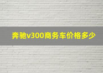 奔驰v300商务车价格多少