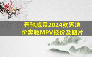 奔驰威霆2024款落地价奔驰MPV报价及图片