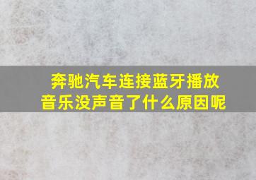 奔驰汽车连接蓝牙播放音乐没声音了什么原因呢