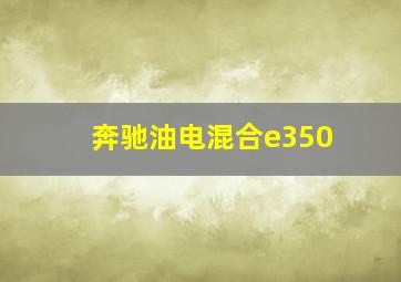 奔驰油电混合e350