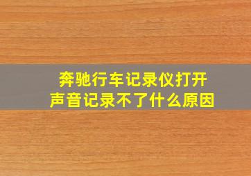 奔驰行车记录仪打开声音记录不了什么原因