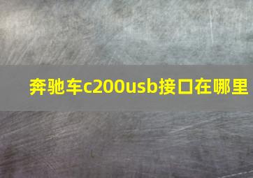 奔驰车c200usb接口在哪里