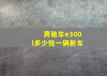 奔驰车e300l多少钱一辆新车