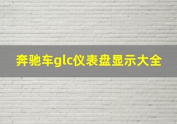 奔驰车glc仪表盘显示大全