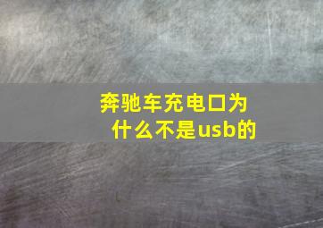 奔驰车充电口为什么不是usb的