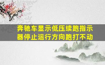 奔驰车显示低压续跑指示器停止运行方向跑打不动