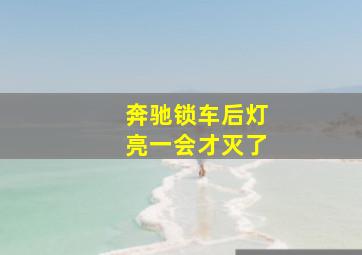 奔驰锁车后灯亮一会才灭了