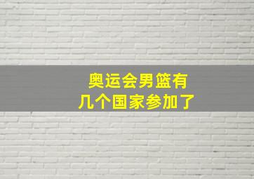 奥运会男篮有几个国家参加了