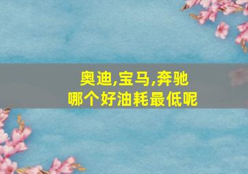 奥迪,宝马,奔驰哪个好油耗最低呢